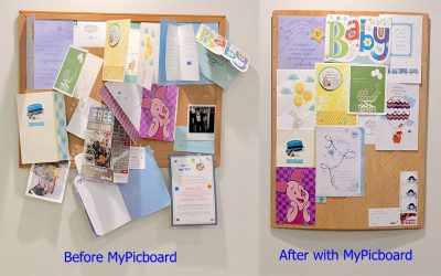 Organize with a #myPicboard #multiplepictureframe as a #bulletinboard