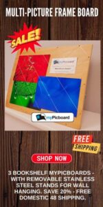 myPicboard Bookshelf- Buy 3 and save $30 with free domestic US shipping